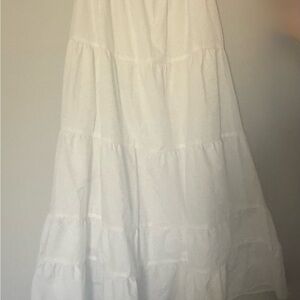 Princess Polly White Tiered Maxi Skirt